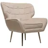 Image de Fauteuil en velours "Austin" - 79 x 71 x 79.5 cm - Beige