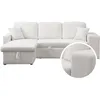 Image de CanapÃ© d'angle bouclettes convertible/reversible "Axel" - 3 Places - Blanc