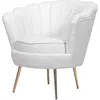 Image de Fauteuil bouclette "Floria" - 75 x 68 x 77,5 cm - Blanc