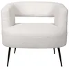 Image de Fauteuil en tissu bouclette "iris" - Blanc