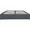 Image de Lit double en PVC avec coffre "Ava" - 140 x 190 cm - Gris