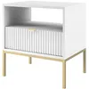 Image de Table de chevet en bois "Tunis" - Blanche