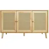 Image de Buffet style cannage "Neuille" - 120 x 40 x 71.5 cm - Beige