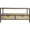 Image de Meuble TV avec tiroir style industriel "Detroit" - 113 x 40 x 55 cm - Beige