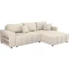 Image de CanapÃ© d'angle convertible tissu chenille 3 places - "Trocadero" - Beige