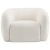 Image de Fauteuil tissu bouclette "Washington" - Blanc