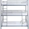 Image de Lit superposÃ© en mÃ©tal triple "HAVIN" - 90 x 190 cm - Gris