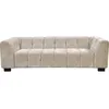 Image de CanapÃ© droit design en tissu chenille 3 places "Foch" - Beige
