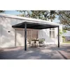 Image de Pergola Bioclimatique Aluminium Gris Anthracite 390 X 300 X 218 Cm