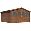 Image de Abri De Jardin Bois TraitÃ© Autoclave Marron "Lormont" - 21,2 MÂ² - 28 Mm