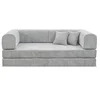 Image de CanapÃ© droit convertible en tissu texturÃ© "Elior" - 3 places - Gris
