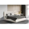 Image de Lit double avec coffre en velours "Chamonix" - 140 x 190 cm - Beige