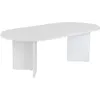 Image de Table basse en bois "Sable" - 60 x 119 x 40 cm - Blanc