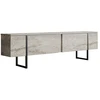 Image de Meuble TV en bois "Luxe" - 180 x 30 x 50 cm - TravertinNoir