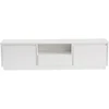 Image de Meuble TV en bois "Vanguard" - 160 x 29 x 42 cm - Blanc naturel
