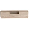 Image de Meuble TV en bois "Vanguard" - 160 x 29 x 42 cm - Travertin