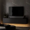 Image de Meuble TV en bois "Neon" - 160 x 32 x 35 cm - Anthracite