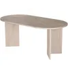 Image de Table Ã  manger en bois "Sablin" - 180 x 89 x 75 cm - Travertin