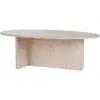 Image de Table basse en bois "Orba" - 120 x 65 x 40 cm - Travertin