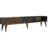 Image de Meuble TV en bois "Milan" - 180 x 35 x 40 cm - NoyerNoir