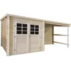 Image de Abri De Jardin En Bois Avec Auvent "Montval" - 14 MÂ² - 28 Mm