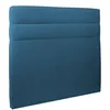 Image de Tete de lit Lignes Velours Bleu - Ep 10 cm rembourrÃ©