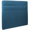 Image de Tete de lit Lignes Velours Bleu - Ep 10 cm rembourrÃ©