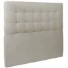 Image de Tete de lit CapitonnÃ©e Velours Taupe - Ep 10 cm rembourrÃ©
