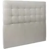 Image de Tete de lit CapitonnÃ©e Velours Taupe - Ep 10 cm rembourrÃ©