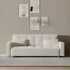 Image de CanapÃ© scandinave convertible 3 places en tissu bouclette blanc COPENHAGUE