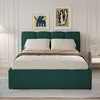 Image de Lit coffre style nuage LED 160x200cm velours vert BALTIMORE