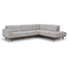 Image de CanapÃ© angle design en tissu gris 5-6 places YORK