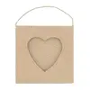 Image de Support à décorer en papier mâché - Mini cadre coeur - 8 x 8 cm
