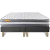 Image de Matelas 160x200 + double sommiers gris 80x200 Memo Plus Memoire de forme 3 zones