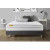 Image de Matelas + sommier gris 140x190 Memo Luxe Ressorts ensaches + memoire de forme 5 zones de confort MAXI epaisseur