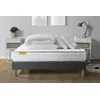 Image de Pack matelas Memo + sommier gris 160x200 + 2 oreillers memoire de forme