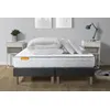 Image de Pack matelas Memo + double sommiers gris 180x200 + 2 oreillers memoire de forme