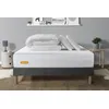 Image de PACK Matelas + sommier gris 160x200 Memo Bio Mousse a memoire de forme 5 zones de confort Maxi epaisseur + Couette + 2 oreiller