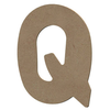Image de Lettre Q en bois médium 15 cm