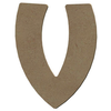 Image de Lettre V en bois médium 15 cm