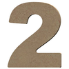 Image de Chiffre 2 en bois médium 8 cm