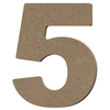 Image de Chiffre 5 en bois médium 8 cm