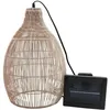Image de Suspension Solaire BohÃ¨me Naturel Style Vannerie TressÃ©e Led Blanc Chaud Holiday H 42 Cm