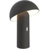 Image de Lampe De Table Sans Fil Led Tod Black Noir MÃ©tal H28cm
