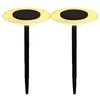 Image de Lot De 2 Balises Solaires Ã Piquer Led Blanc Chaud Ufo H35cm
