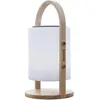 Image de Lampe enceinte bluetooth sans fil poignÃ©e bois LED blanc/multicolore dimmable WOODY PLAY H37cm avec tÃ©lÃ©commande