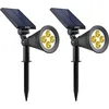 Image de Lot De 2 Spots Solaires Projecteurs 2x Spiky Warm Noir Plastique 100lm