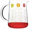 Image de Pichet Doseur 1 L En Verre Et Silicone Rouge