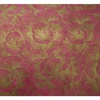Image de Papier Lokta 50 x 70 cm 150 g/m² Fleurs dorées sur Fushia