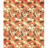Image de Papier Japonais 52 x 65,5 cm 100 g/m² Éventails dorés sur Rouge